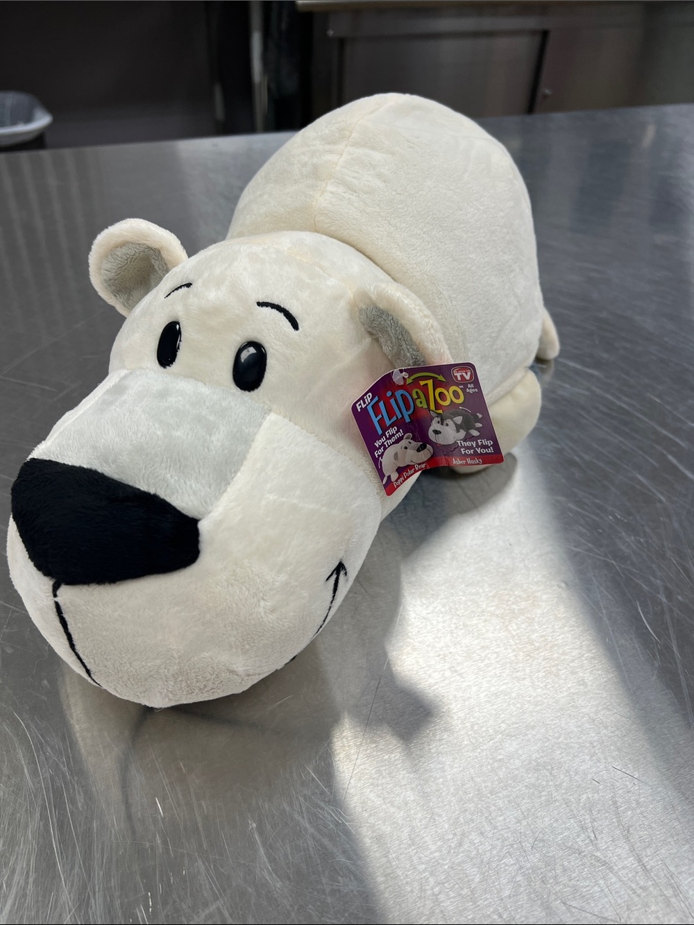 Flipazoo Plush Flip Toy - Poppi Polar Bear & Asher Husky Stuffed Animal